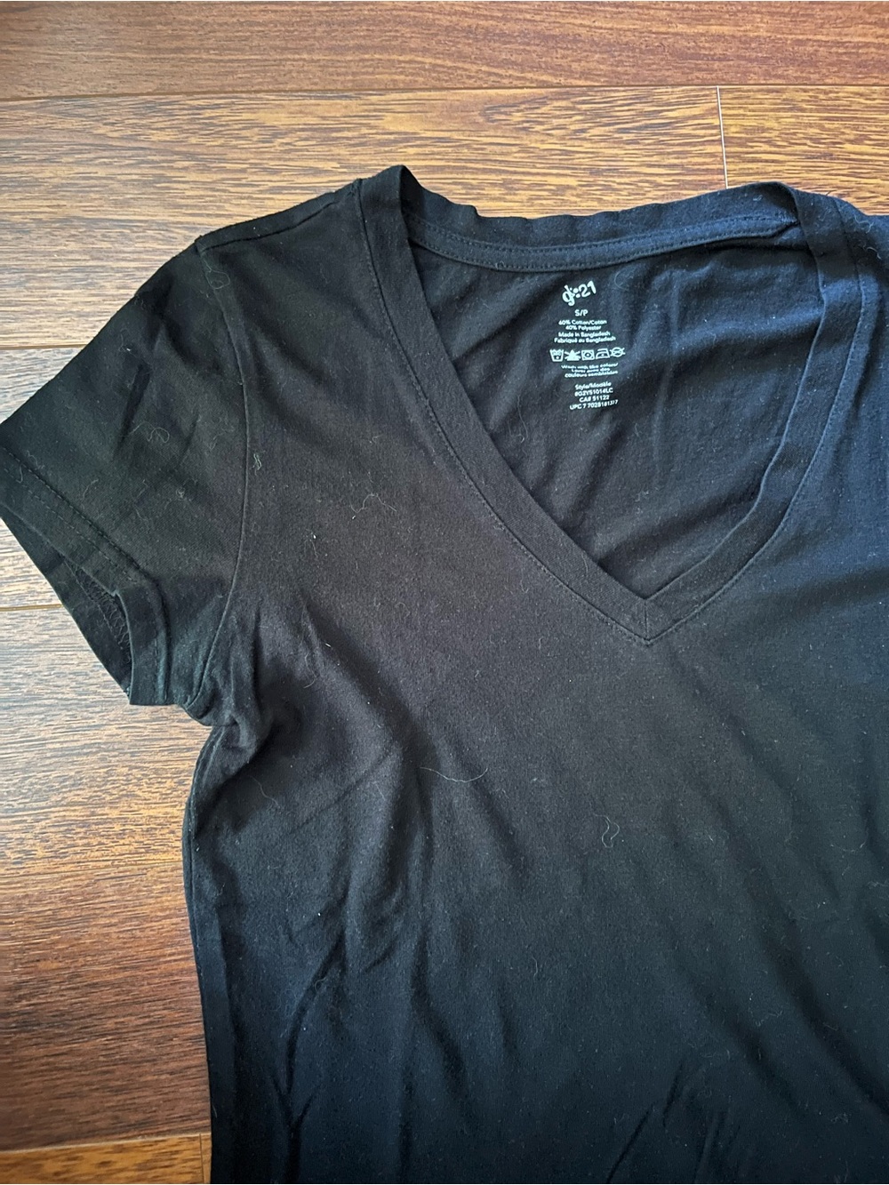 Classic Black V-Neck Women's Tee - Picture 2 of 2